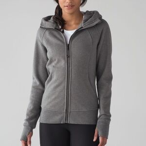 LULULEMON SCRUBA HOODIE "LIGHT" COTTON FLEECE - HEATHERED SPECKLED EARTH SMALL